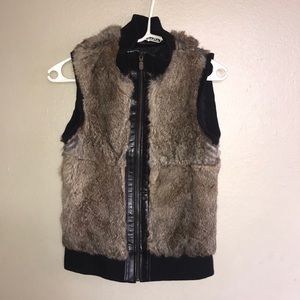 Mackage Women leather fur vest